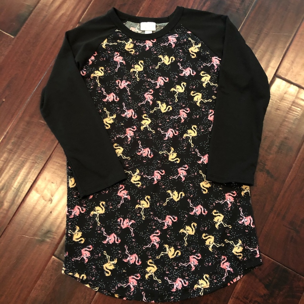 Lularoe Flamingo Baseball Tee